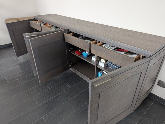 Image 1 of Set da pranzo (tavolo, 6 sedie, credenza, set di specchi)