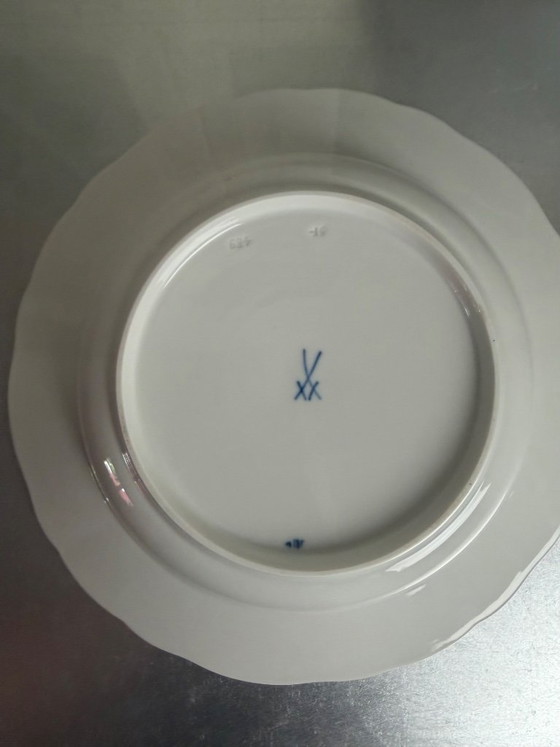 Image 1 of Original Meissen 6 soup plates, onion pattern – shape 489 – first choice – Ø 24 cm – excellent condition