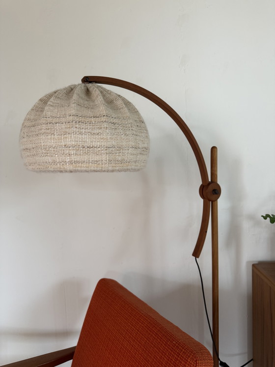 Vintage Teakhouten ‘Archea’ Vloerlamp, Domus ‘70 – Vloerlampen, Wood, Metal (photo 2 of 11)