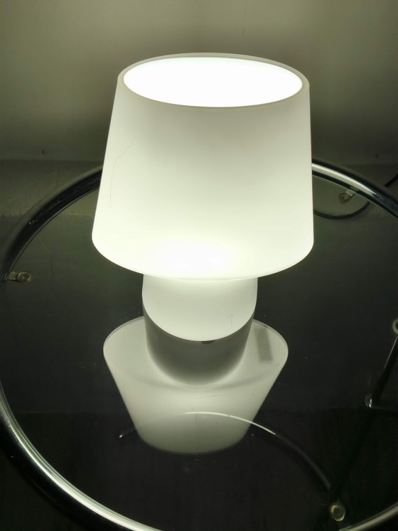 Flore Tafellamp van SCE voor Habitat jaren 80, Tafellampen, Glas, Wit (foto 9 van 9)