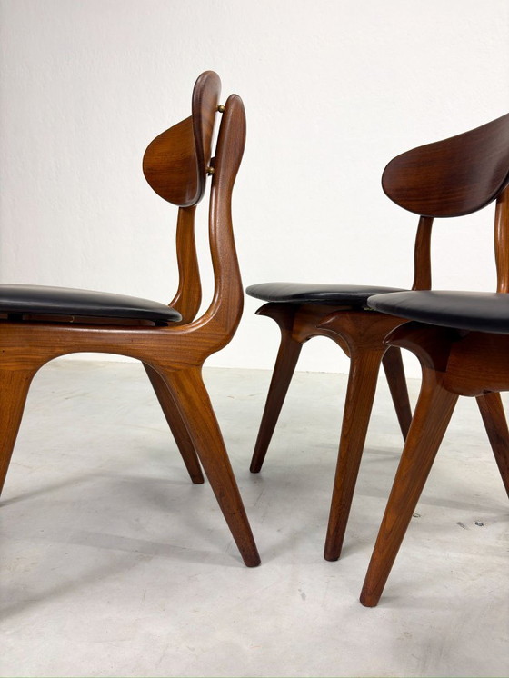 Image 1 of Set of dining room chairs 'Snavel' by Louis van Teeffelen