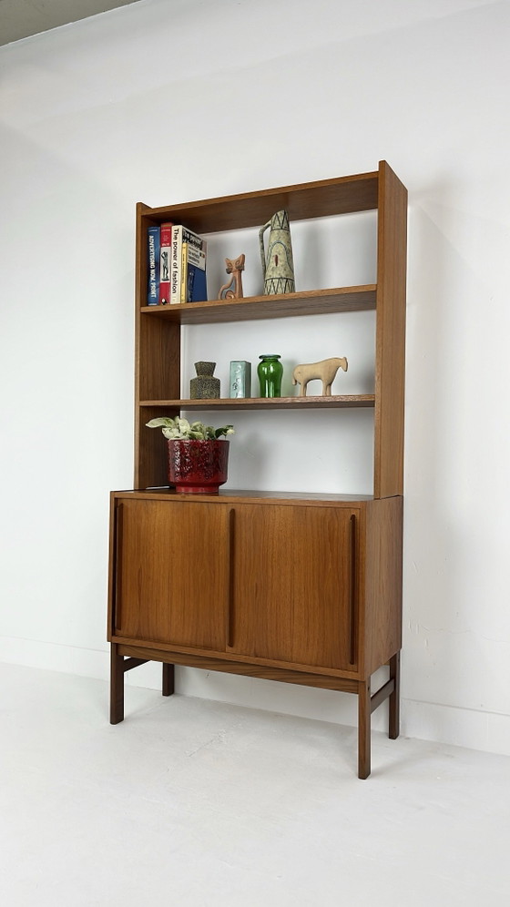 Teak veneer vintage bookcase – Wood (photo 2 of 11)