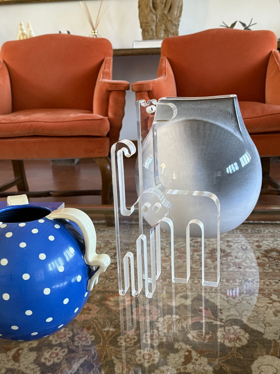 Image 1 of Silvio Russo, lucite monkey sculpture, Guzzini Italy 1970s