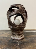 Vintage Brutalist Fat Lava Table Lamp