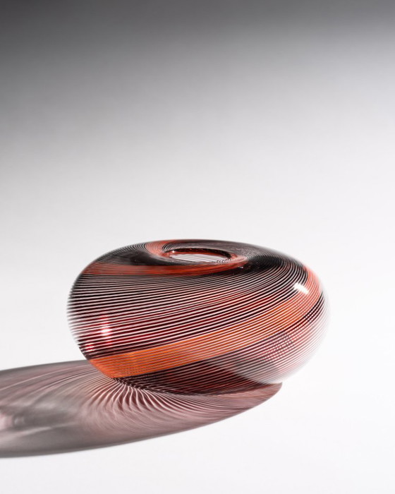 Image 1 of Rosenthal Glasstudio “Fadenglas” Vase – Mario Colelli & Hertha Bengtson · Limited Edition, Germany