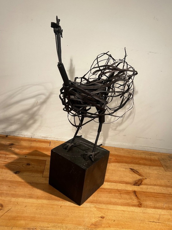 Skulptur aus Recyclingmaterial: Hahn – Bildhauerei, Metal, Stone (photo 13 of 20)