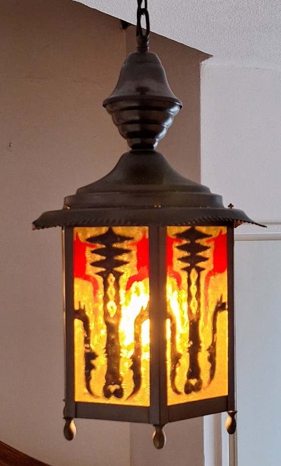 Image 1 of Lampada da sala/ Lampada da sala, originale della Scuola di Amsterdam.