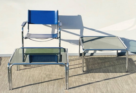 Image 1 of Pair of chrome coffee tables # Vintage 70s # Living Room Tables