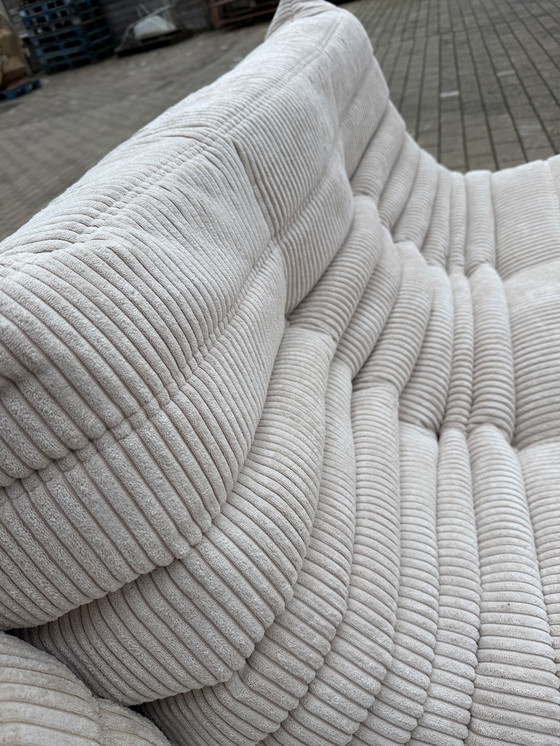 Image 1 of Ligne Roset Togo 2x 2-seater and 1x 3-seater in Beige Corduroy