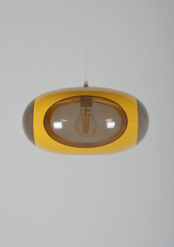 Image 1 of Space age UFO pendant lamp 'Bug Eye' by Massive, 1970s