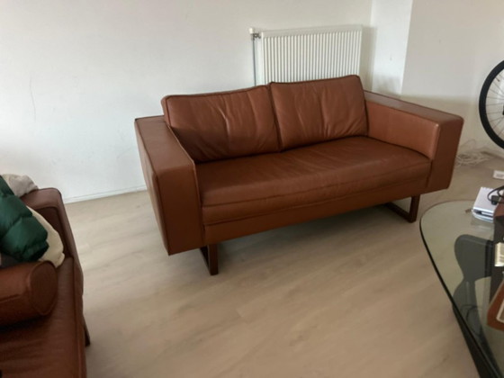 Image 1 of Lederland zwei wunderschöne braune Ledersofas