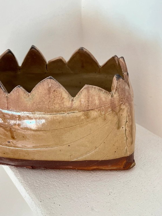 Image 1 of Glazed Earthenware Planter Signed - Handmade - Years 60-70