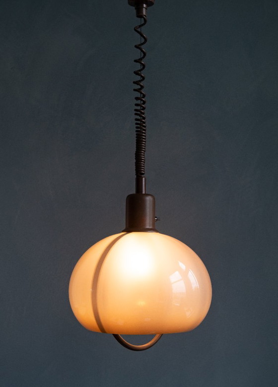 Image 1 of Vintage Brown Herda mushroom Pendant Lamp