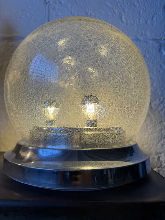 Image 1 of 1970s Space Age bubble glass table lamp