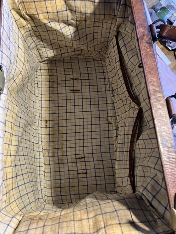 Image 1 of Unique Antique English Gladstone Bag ca. 1920