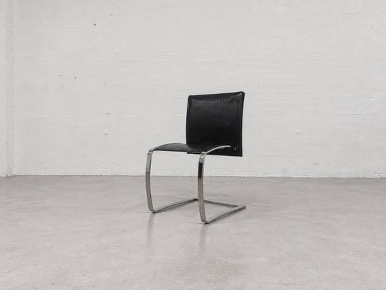 Sedia a sbalzo Zen Enrico Pellizzoni di Christian Werner – Sedie da camera, Leather, Vintage (photo 9 of 14)