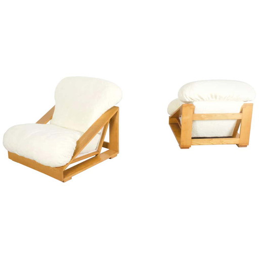 2x Chaises longues en bois de Stilwood par Renato Toso et Roberto Pamio