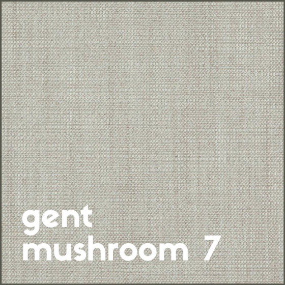 Image 1 of Lounge-Sessel mit beigefarbenem Stoffbezug und schwarzen Holzbeinen