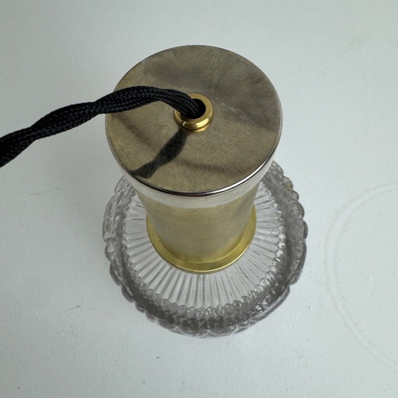 Image 1 of PAAR VINTAGE HANGERS VAN GLAS MET TEXTUUR