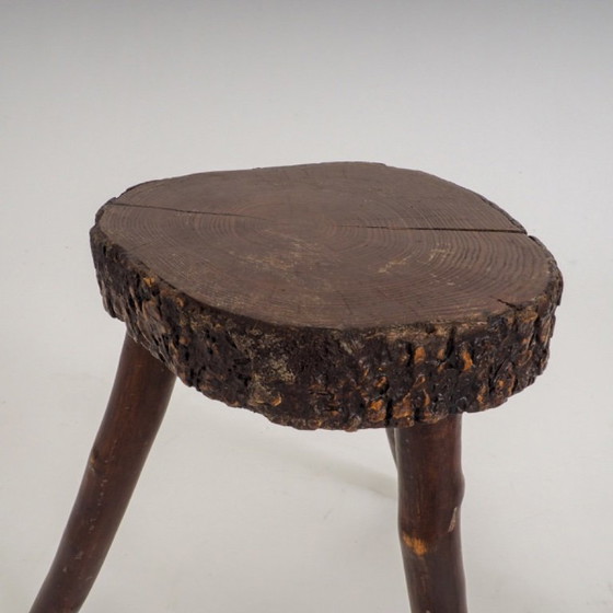 Set of 2 Rustic Hand-Crafted Wooden Stools (photo 14 of 19)