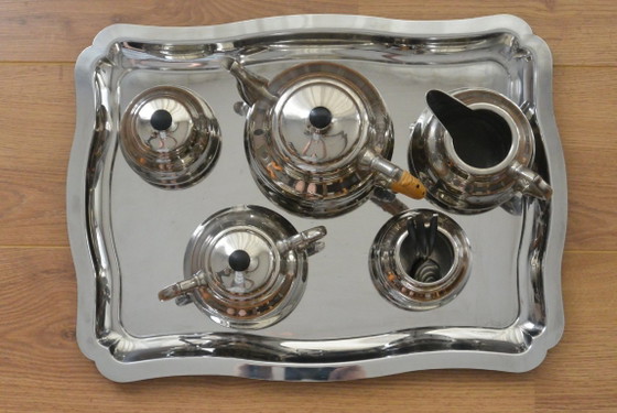 Image 1 of Dovo - Mid-century tea set, nickel-plated, 13 pieces