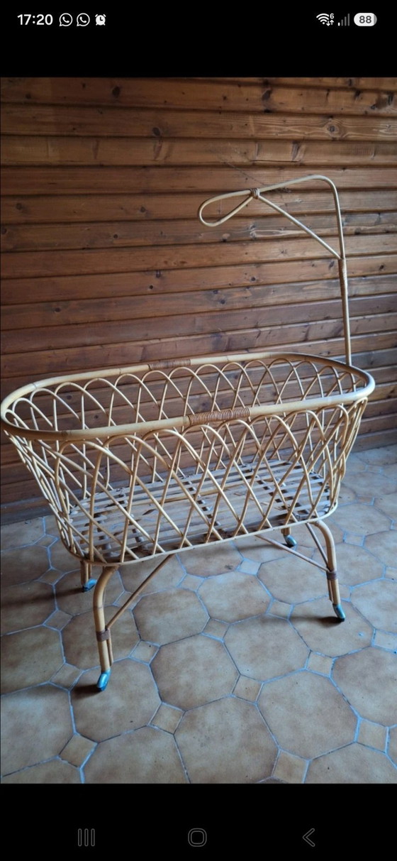 Berceau ancien en rotin – Lits, Rattan (photo 3 of 5)
