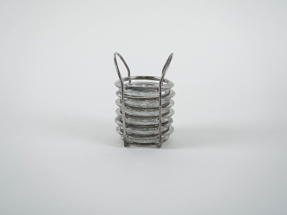 Image 1 of Set aus Glasuntersetzern, dänisches Design, 1960er Jahre, hergestellt in Dänemark