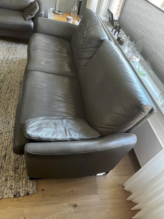 Leder Bankstel 1, 2 en 3 Zits – Contur, Banken, Leather, Metal (photo 4 of 8)