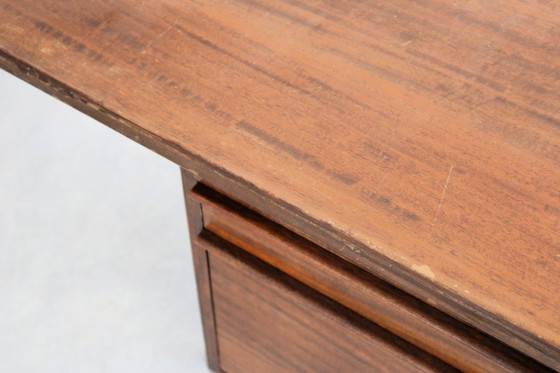 Scrivania direzionale vintage | Scrivanie | anni '50, Legno, Marrone, Mid Century Modern (foto 11 di 14)
