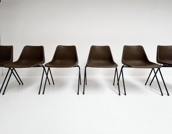 Image 1 of Satz von 6 Polyprop-Stühlen von Robin Day, 1960er Jahre