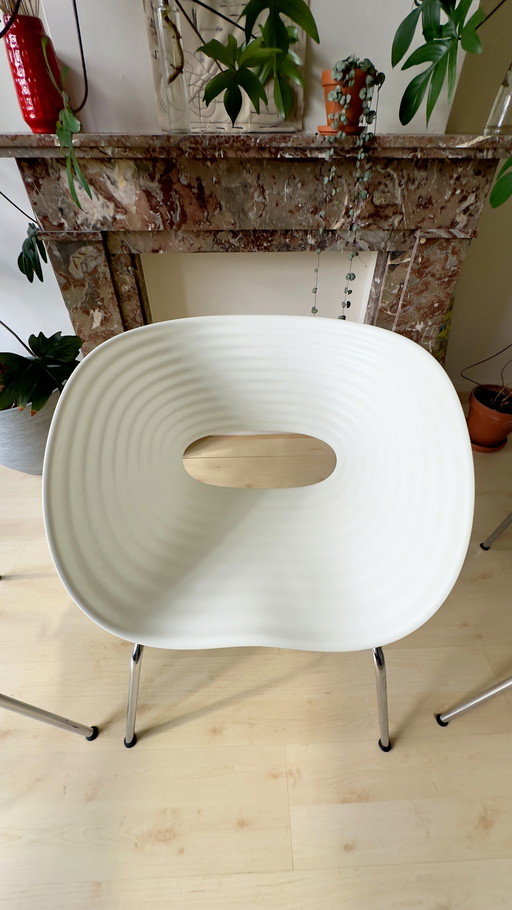 Vitra Tom Vac stoelen (Ron Arad, 1999) – set van 3 – wit