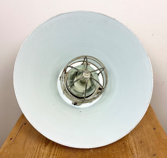 Image 1 of Grey Industrial Explosion Proof Lamp with Aluminum Shade from Zaos, 1970s