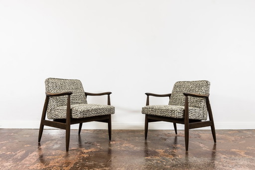 Mid Century Moderne Fauteuils Gfm 87 Door Juliusz Kędziorek, Gfm, Polen, 1960's, Set Van 2