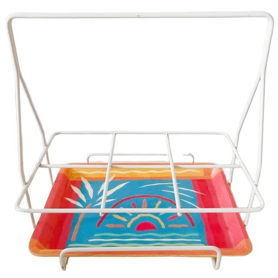 Image 1 of Vintage Mid-century retro limonade glazen rekje 1960's