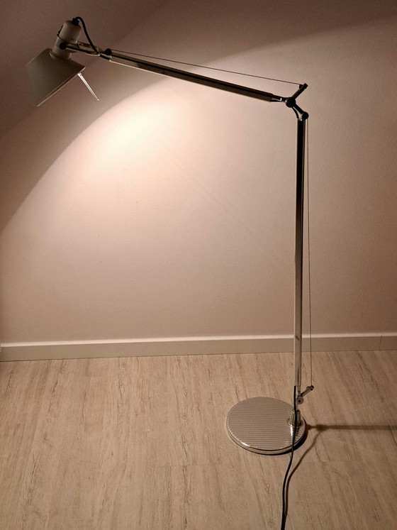 Image 1 of Artemide Tolomeo Terra vloerlamp zilver – iconische Italiaanse designlamp – in uitstekende staat