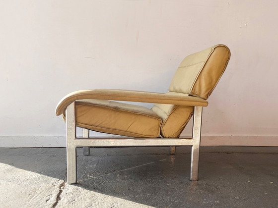 Image 1 of Mid-Century modern ‘Pieff’ leather ‘Gamma’ lounge chair by Tim Bates 
