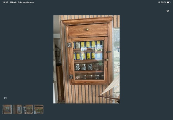 Antike Vitrine aus Holz und Glas – Crystal (photo 5 of 5)