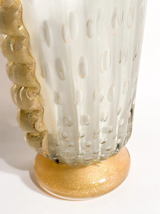 Murano Bullicante Glass Vase by Barovier & Toso, 1960s – Murano Glass (photo 12 of 16)