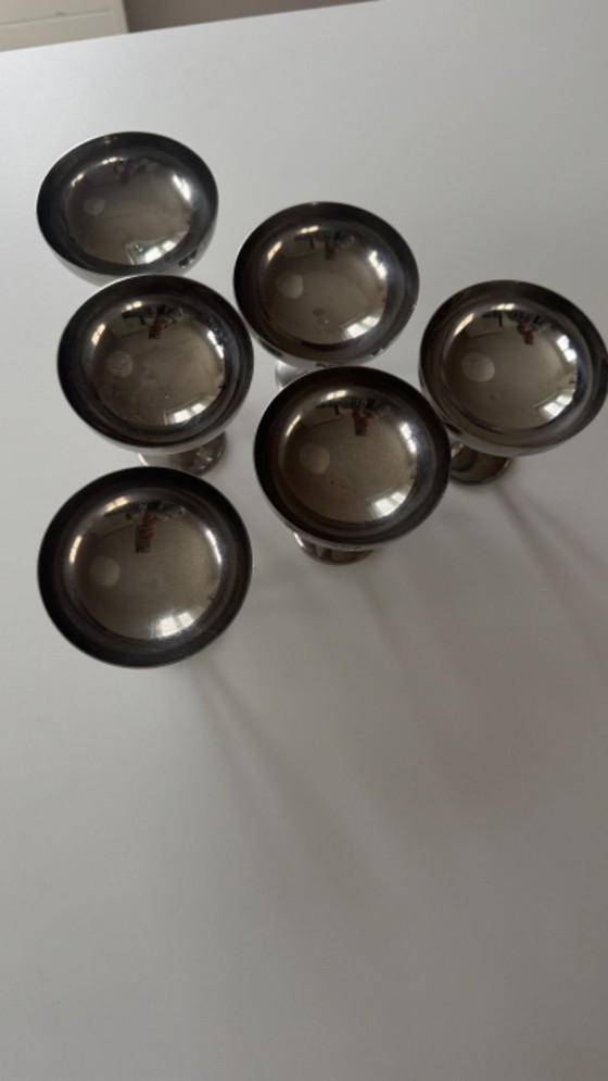 Image 1 of 6x roestvrijstalen coupés