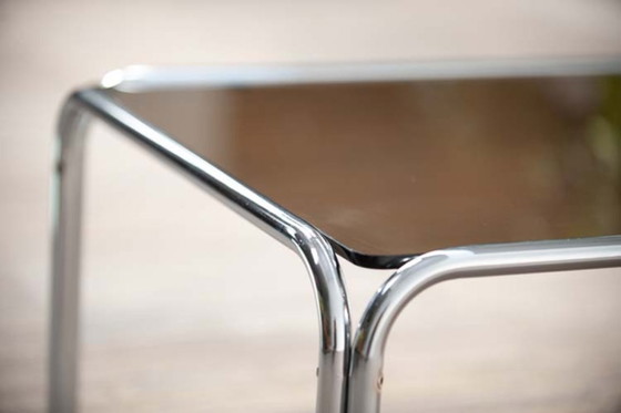 Italiaanse Design Bijzettafel – Chrome, Glass (photo 3 of 10)