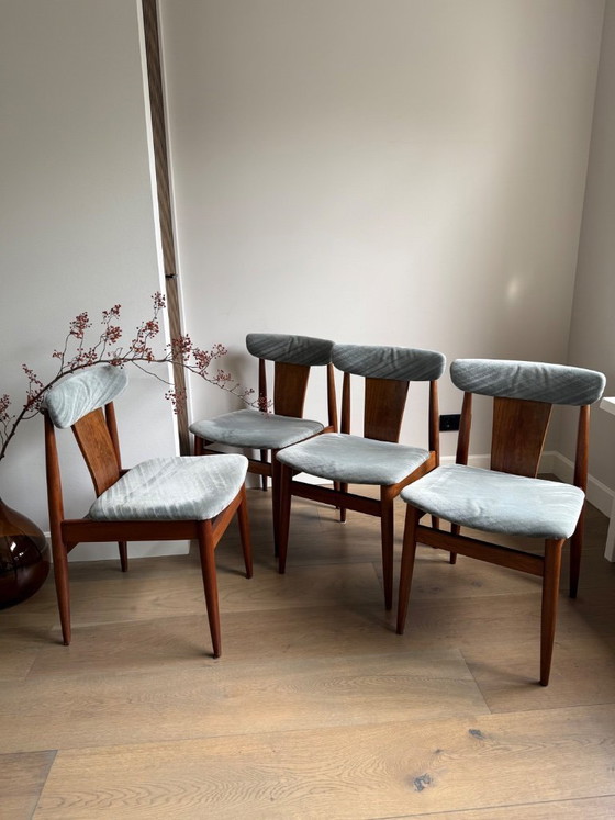 Image 1 of Chaises de salle à manger vintage - ensemble de quatre