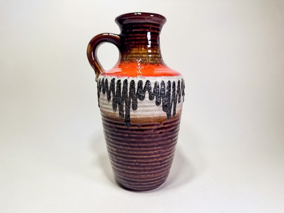 Scheurich Vase 7901-25, Fat Lava, Aubergine/Orange, West Germany 1970s – Scheurich W-Germany, Ceramic (photo 5 of 6)