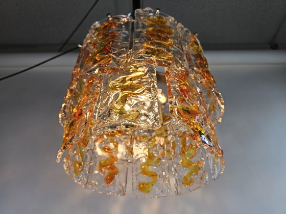 Chandelier Pendant Lamp Italian Murano Glass – Metal (photo 3 of 9)