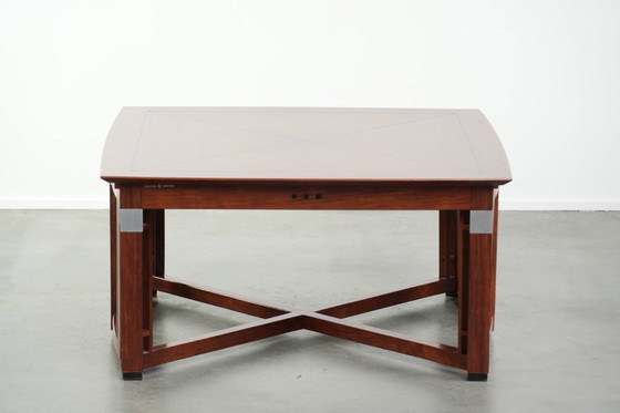 Image 1 of Table basse Art Déco à sections extensibles, signée Schuitema, collection Decoforma