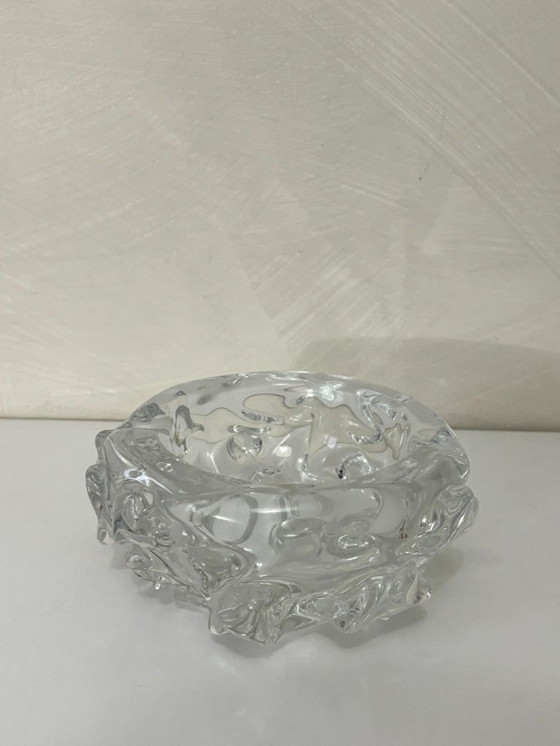 Image 1 of Signed Schneider crystal ashtray/trinket dish