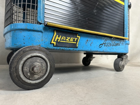 Image 1 of Vintage industrial trolley 'Hazet Assistent' + Rademacher lamp