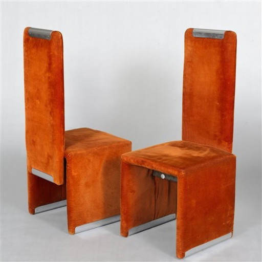 Dining table and four chairs by Saporiti, Italy, ca. 1970s