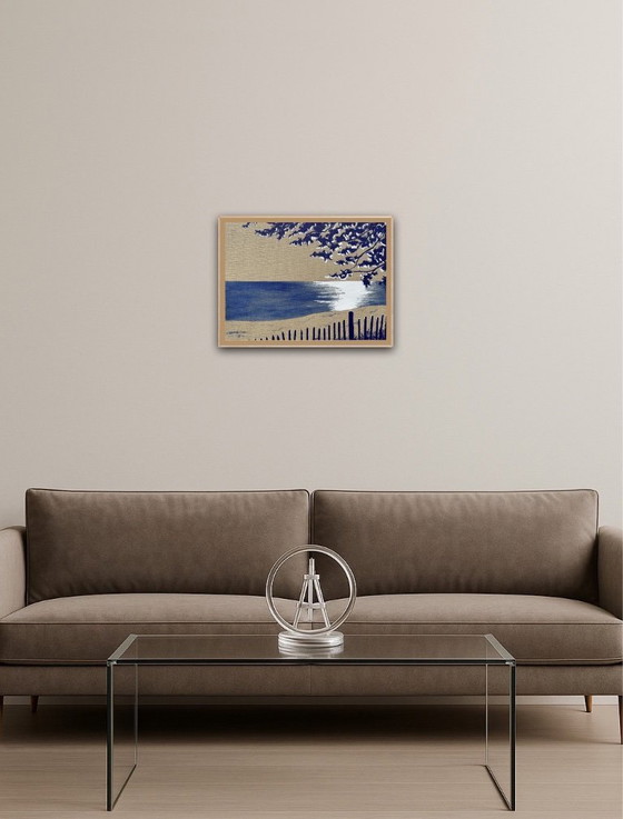 Image 1 of Acrylic on 345g raw canvas. Size 40x30cm.