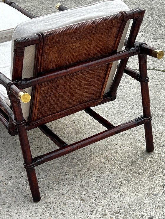 Image 1 of Paire de fauteuils et ottomans John Wisner Far Horizons – Ficks Reed, 1954