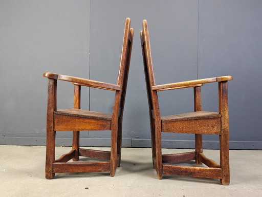 Chaises d'église vintage, ensemble de 6 - années 1950
